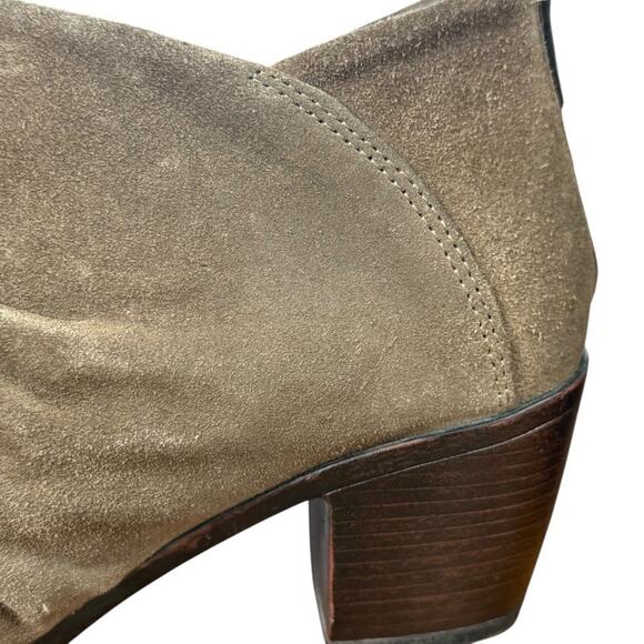 Boc Born Concept Slouchy Leather Suede Block Chunky Heel Ankle Boots Booties 8.5 - Picture 4 of 16